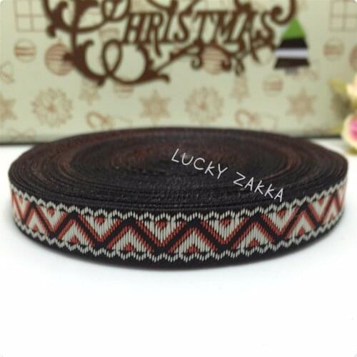 Ribbon wholesale 1/2"(12mmx15yard/sets) 100% polyester Woven Jacquard ribbon orange Blue waves Geometric series lace MZ15072006