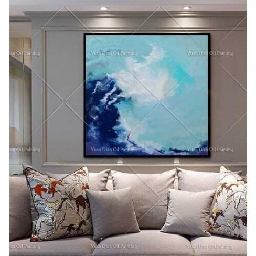 Flying Surf Burning Handpainted Abstract Landscape Oil Painting On Canvas Wall Art Brush Painting For Living Room Home Decor