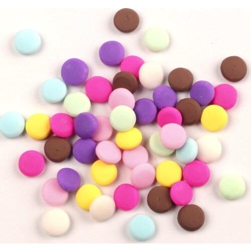 LF 20Pcs Mixed Multicolor Candy Clay Cabochon Flatback Decoration Crafts Embellishments For Scrapbooking Diy Accessories