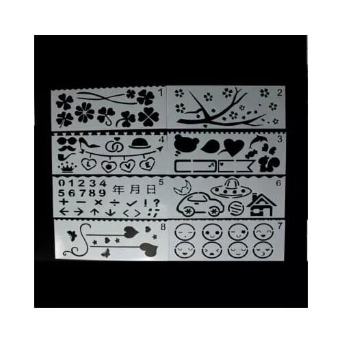 Production ruler Cartoon Children Lace Ruler Diy Handmade Materials Production Drawing Template Drawing Hollow Tool