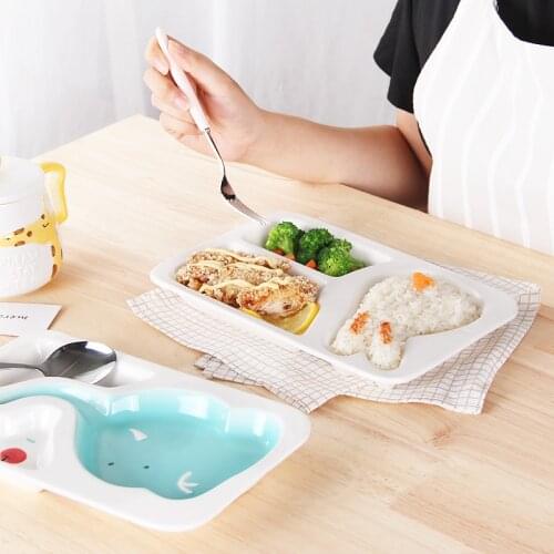 Cute animal Meal plate Childrens cartoon ceramic dinner plate rabbit plate elephant plate Giraffe Plate