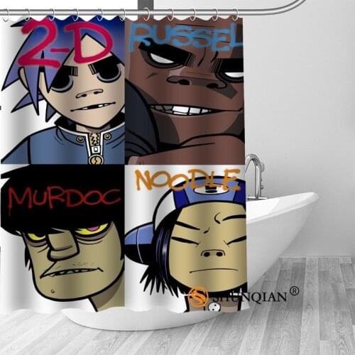 New Gorillaz Shower Curtain Bathroom Decorations For Home Waterproof Fabric Curtain Shower Bath Curtain A18.1.3