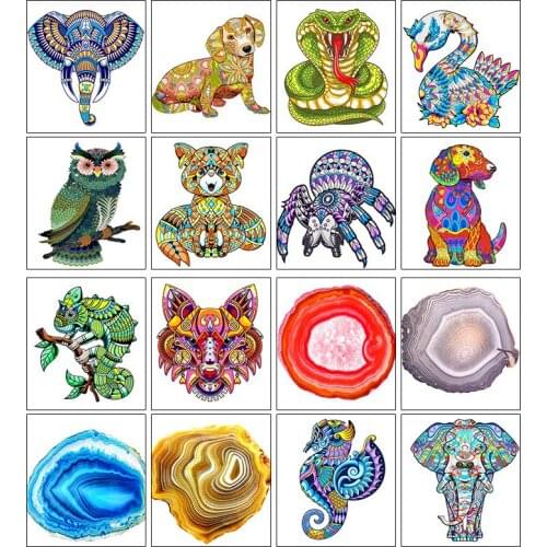 2021 New Wooden Puzzle For Adults Children Wood DIY Crafts Animal Shaped Christmas Gift Wooden Jigsaw Puzzle Hell Gift Toys