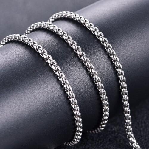 Punk Stainless Steel Necklace for Men Women Link Chain Chokers Vintage Black Gold Tone Solid Metal Wholesale