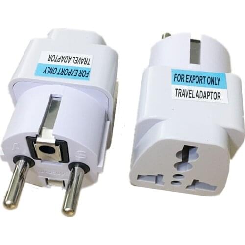 Abroad Travel And Home White Black Adapter Electrical Plug For EU European Socket Converter fits Italy France Spain Russia etc