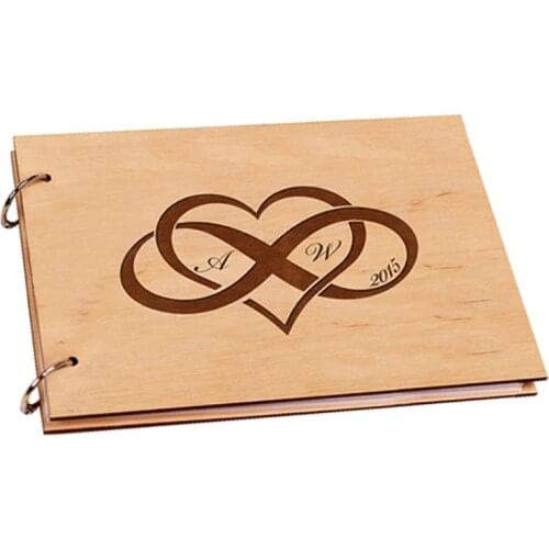 Personalized Infinite Love Wedding Guest Book Rustic Guestbook for Wedding Guest Signature Wedding A4 Album Rustic Wedding Decor