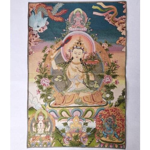 Archaize embroidery Tibetan Buddha Hanging pictures crafts