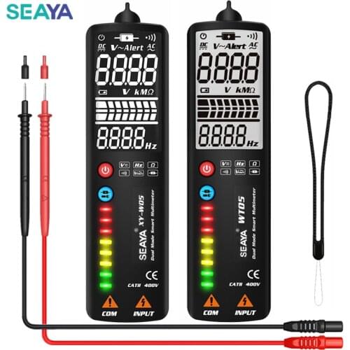 SEAYA Professional Multimeter Digital Tester Non Contact Live Wire Indicator Electric Pen Voltmeter Voltage Detector Tester