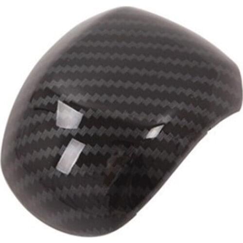 Carbon Fiber Car Gear Shift Knob Head Cover Trim Frame Sticker Interior Accessories for Hyundai Santa Fe 2019 2020,ABS