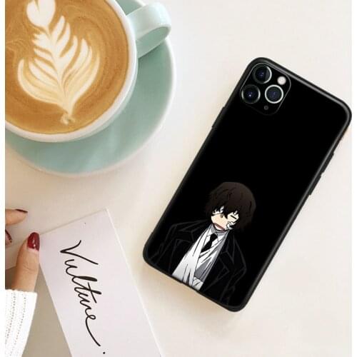 Osamu dazai manga aesthetic anime silicone Phone Case FOR iPhone Se 6 6s 7 8 Plus X Xr Xs 11 12 Mini Pro Max Glass Cover Shell