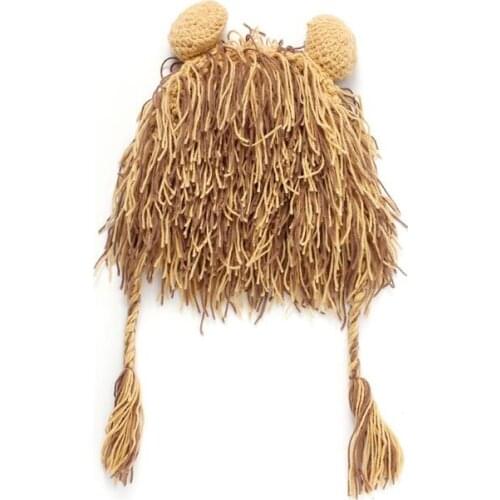 Lion hat Kids lion cap Funny hat Winter Wool