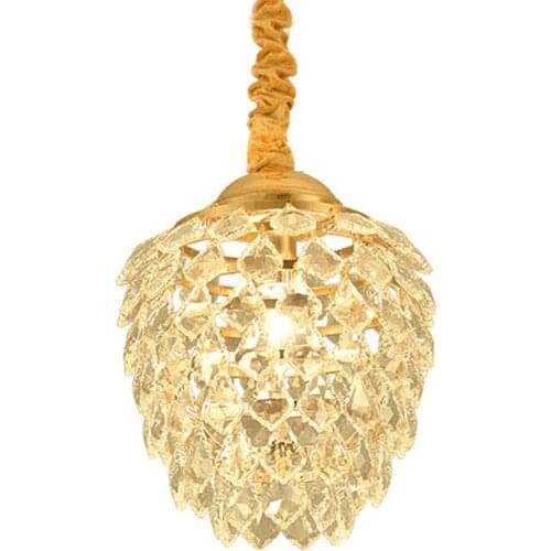 Modern Creative Small Pendant Lights Dining Room Kitchen Island Cloakroom Aisle Balcony Luminaire Luxury Crystal Hanging Lamp