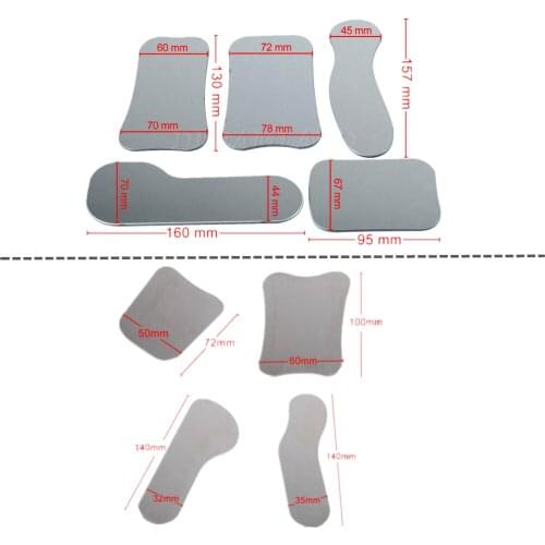 9Sizes Dental Orthodontic Reflective Intraoral Photographic Rhodium Glass Mirror Reflector Stainless Steel Material High Quality