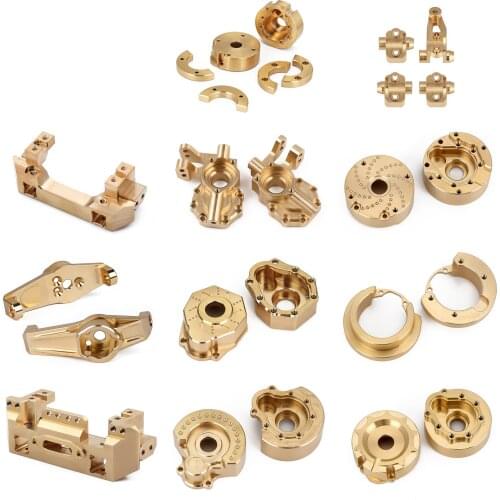 Heavy Brass Counterweight Portal Drive Housing Bumper Mount Axle Mount for RC Crawler Car Traxxas TRX4 TRX6 Upgrade Parts