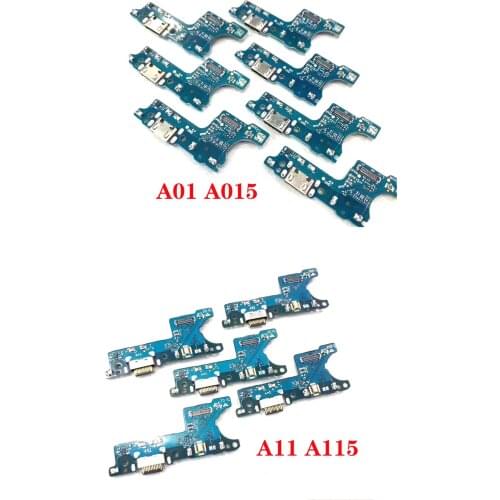 For Samsung Galaxy A01 A11 A015 A115 USB Port Charger Dock Plug Connector Charging Board FLex Cable Mic Microphone Board