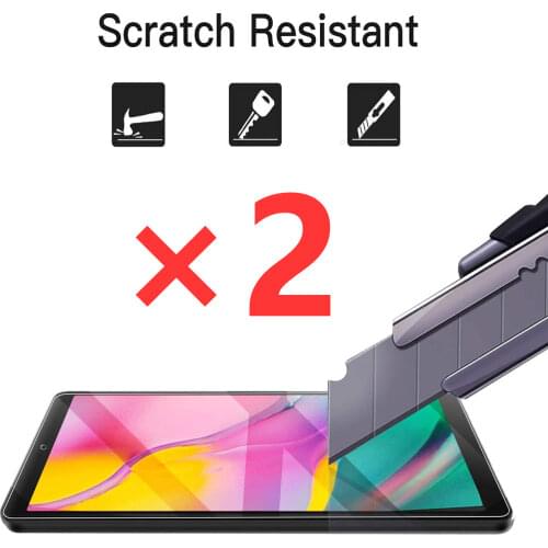 2Pcs Tempered Glass for Samsung Galaxy Tab A 10.1 2019 SM-T510 SM-T515 HD Screen Protector 9h 0.25mm Tablet Protective Film