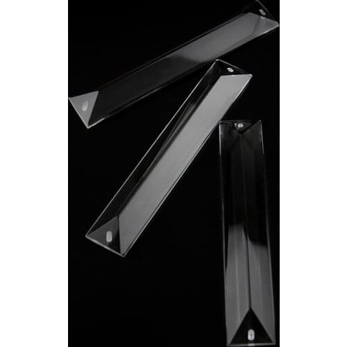 22X100mm 200pcs Clear Crystal Trimming 2 Holes Glass Chandelier Pendant Lighting Parts DIY Glass Accessories