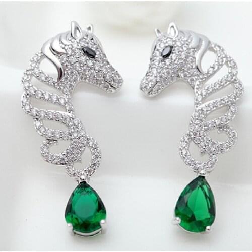 2020 New Steel Pin Earrings, Atmospheric Style Copper Gold-plated Inlaid AAA Zircon, Exaggerated Earrings