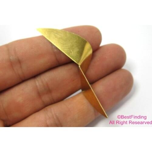 Brass warp pendant findings 55mm Raw brass warp piece -30pcs R102