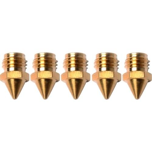 3D Printer Accessories, 0.4mm Brass Nozzle Head, Suitable for A10M A20M A30M A10T A20T (5 Pack)