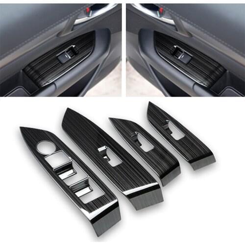 4pcs/set Titanium Inner Window Switch Panel Cover Trim For Maz-da CX-5 CX5 17-18