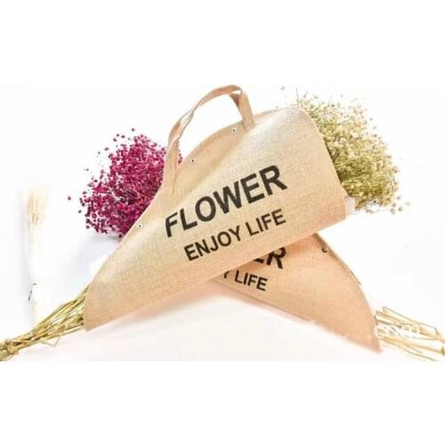 5 pcs Bloem Draagtas Linnen Draagbare Bloemen Verpakking Handtas Bloemist Verse Bloem Carrier Pouch