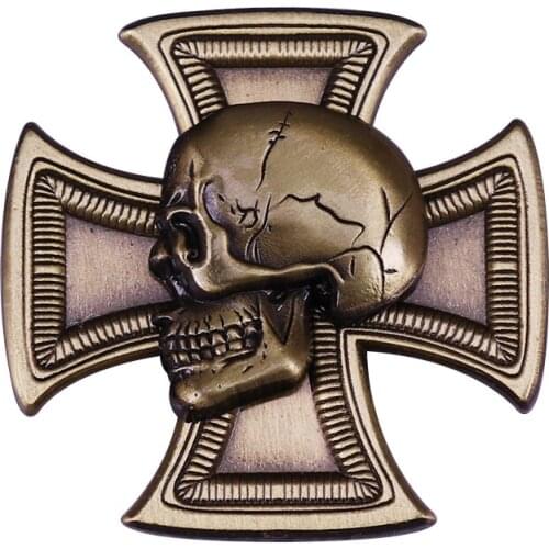 Germany WWII Iron Cross Skull Badge