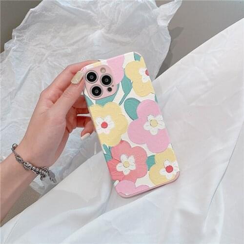 Fashion Cute Colorful flowers Soft Phone Case For OPPO A31 A53 A9 A5 2020 A3S F9 F11 A52 A83 A92S Reno 5 Pro Realme XT R17 Cover