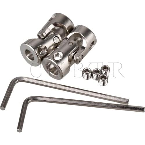CNBTR 2x RC Model Toy Rotatable Motor Shaft Universal Joint Connector Metal Coupling