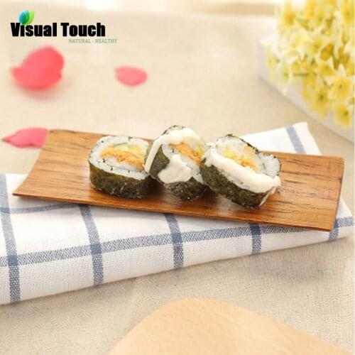 Visual Touch 18*7cm Wooden Tray Japanese Sushi Sashimi Wood Rectangular Dessert Dish Plate Snack Tray Dried Fruit Plates