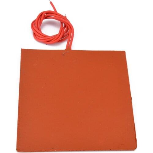 Flexible Waterproof Silicon Heater Pad 12V DC 80x100mm 20W For 3D Printer Heater Bed Electric Pads Red
