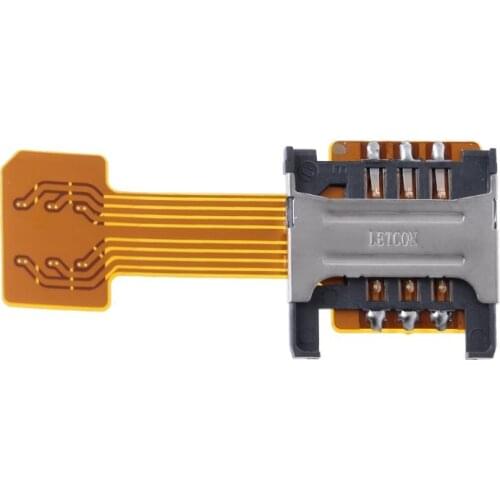 Hybrid Double Dual SIM Card Adapter for android Phone Extender Nano Mic B03C