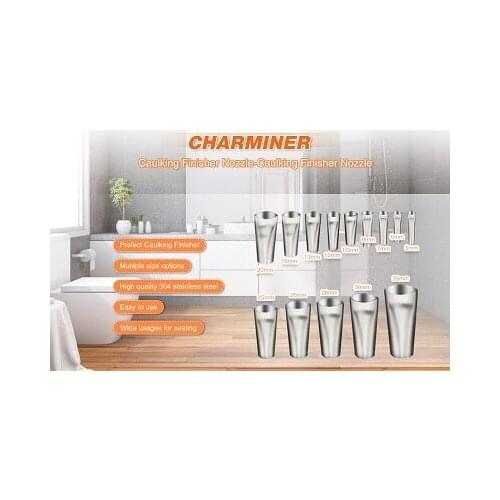 Perfect Caulking Finisher,14 Pcs Caulking Finishing Tool Stainless Steel Caulk Nozzle Applicator Reusable Caulking Tool Kit