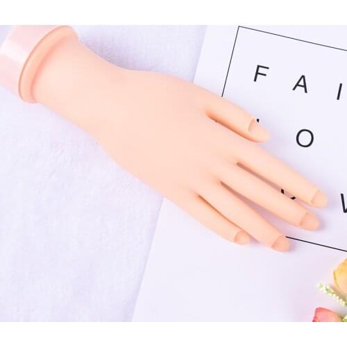 Nail Art Hand Practice Model Nail Training Display Model Hands Flexible Silicone Prosthetic Personal Salon Manicure Tools
