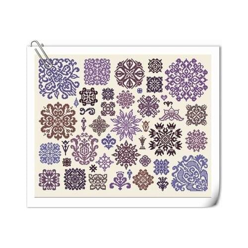 22ct/25ct Flowers Cross Stitch Set Cross-stitch Kit Embroidery Needlework Craft Packages Cotton Fabric Floss Embroidery