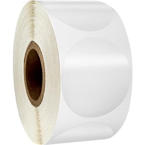 Round Pvc Transparent Stickers 500Pcs/roll for Package and Evenlope Seal Labels Clear Stickers Waterproof Adhesive Stickers