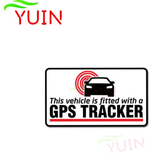 Warning Decal GPS Tracker Fitted Car Sticker Personalized PVC Body Decoration Accessories Waterproof Sunscreen Decals 11*6cm