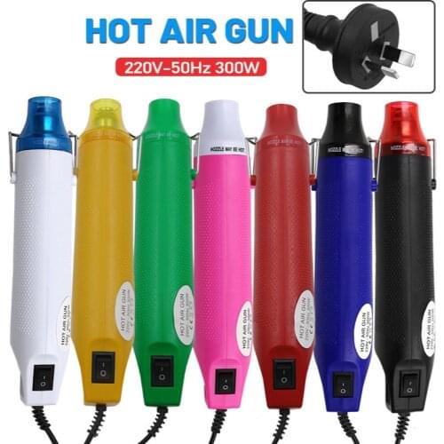 AC 220V-50Hz 300W Heat Gun Plug Industrial Electric Hot Air Gun Kit Professional Heatguns Shrink Plastic Wrap Blower Heater