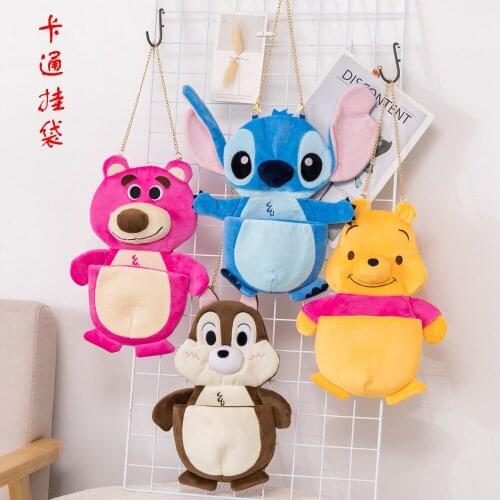 Disney Stitch Cartoon Storage bag Hanging Bag Fabric Home Storage Bag Mickey Wall Hanging Storage Bag Girl Storage Bag