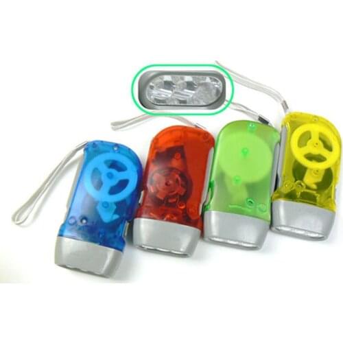 Super Bright Portable 3 LED Dynamo Wind Up Flashlight Hand-pressing Crank NR No Battery Torch Outdoor Emergency Tool lanterna