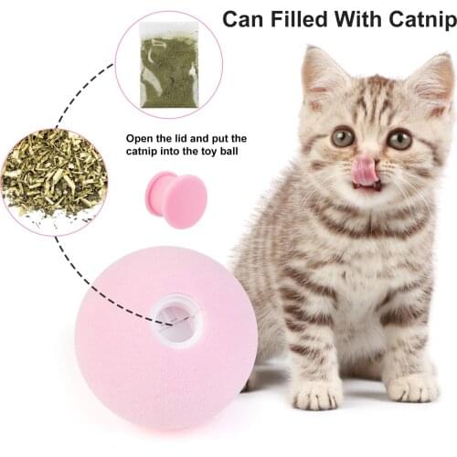 Smart Cat Toys Interactive Ball Catnip Cat Training Toy Pet Playing Ball Pet Squeaky Supplies Products Toy for Cats Kitten Kitty