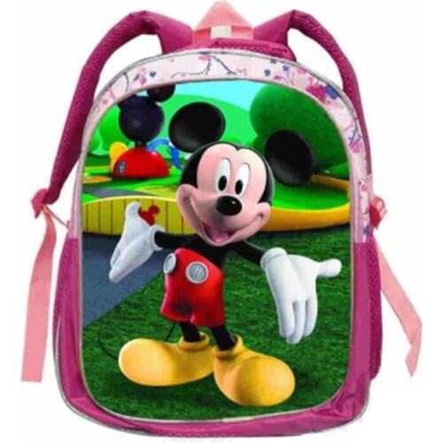 Mickey Mouse Minnie 11-16 Inch Cartoon Kids Backpack Kindergarten School Bag Children 3D Printing Backpack Girls Mochilas Disney