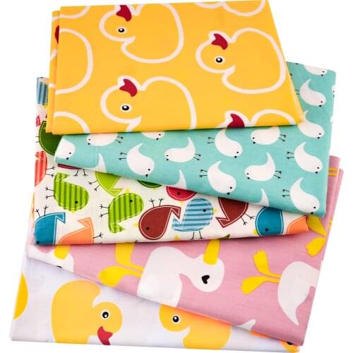 Teramila Fabrics Yellow Duck Cotton Fabric Tecido Quilting Bedding Decoration Tissue Home Textile Patchwork Sewing Cloth Craft