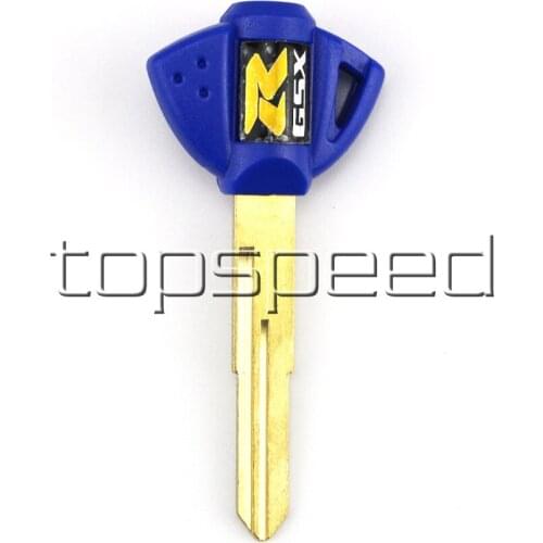 1 PCS Blue Blank Key Uncut For Suzuki GSXR GSX-R 600 750 1000 Motorcycle