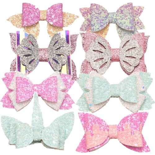 120PCS Kawaii Hair Bows Baby Grils Hair Accessories Fashion Bowknot for Girls Hairclips Barrette Cute Headwear Supplies