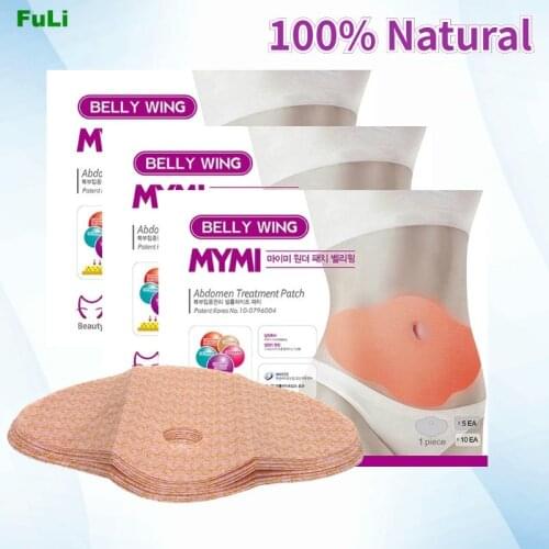 50Pcs Mymi Wonder Patch Quick Slimming Patch Belly Slim Patch Abdomen Slimming Fat Burning Navel Stick Weight Loss Slimer Tool