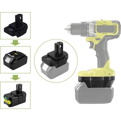 Battery Adapter Converter for Makita 18V LXT BL1860B/BL1860/BL1850B/BL1850/BL1840/BL1830B/BL1830/BL1820/BL1815 To Ryobi Li-Ion