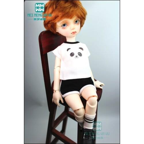 BJD accessories doll clothes fashion white panda casual three-piece suit for 28cm--30cm 1/6 BJD YOSD doll