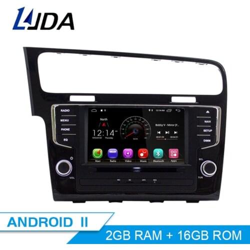 LJDA Android 10.0 Car DVD Player For Volkswagen VW Golf 7 2013-2017 Car Multimedia Stereo Auto Audio GPS DVD IPS 1 Din Car Radio