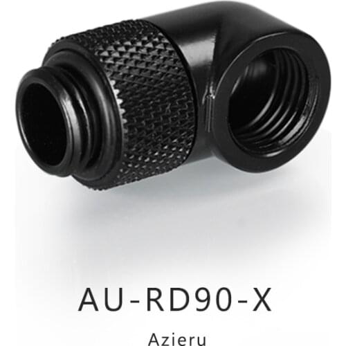 Azieru G1/4'' 90 Degree Rotary Fitting / Brass accessories of water cooling Adaptors AU-RD90-X